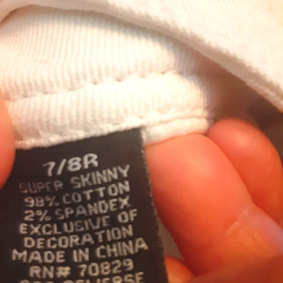 Rue 21 white Jean's size 7/8 regular - Picture 3 of 10